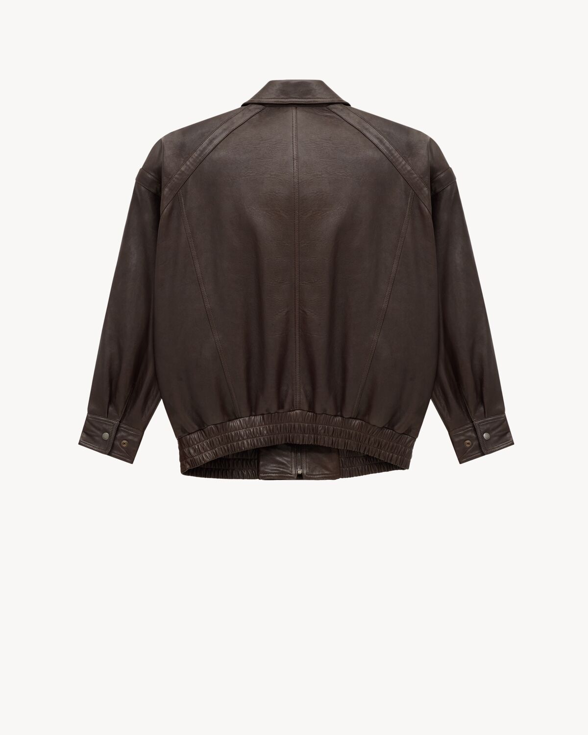 bomber jacket in bubbled lambskin