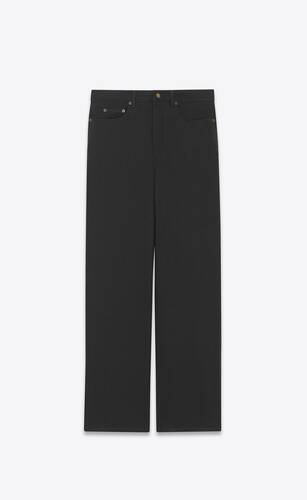 pantalones anchos de lino cambray