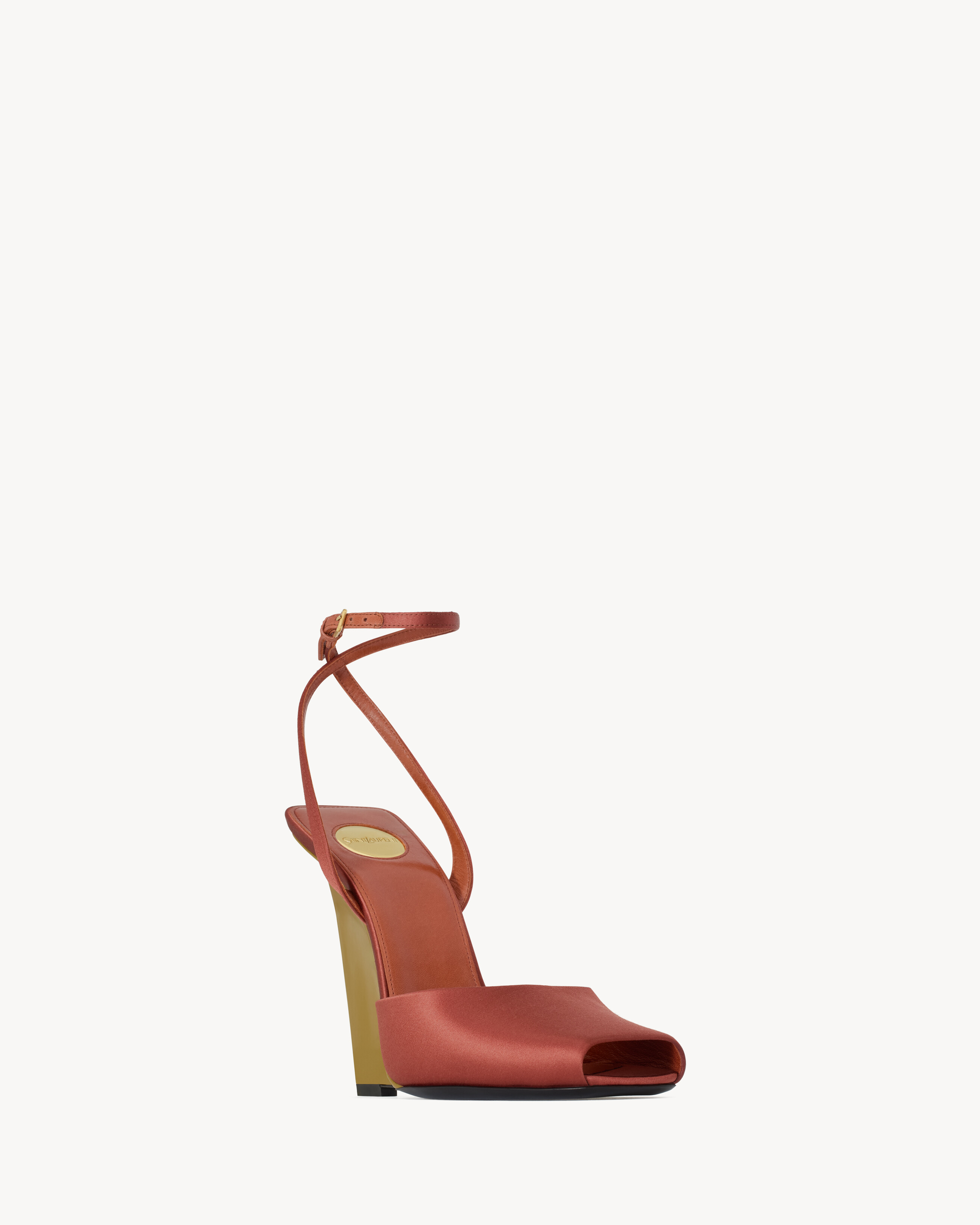 LA SCANDALE wedges in satin crepe | Saint Laurent | YSL US