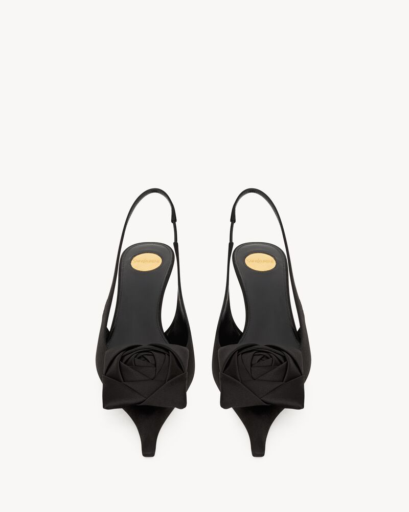 DAKOTA slingback pumps in satin crepe