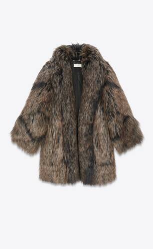 short coat in animal-free fur