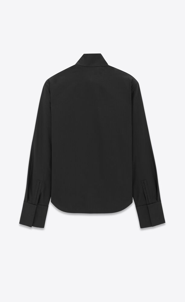 Pleated shirt in cotton poplin | Saint Laurent | YSL.com