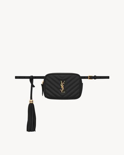 ★極美品 サンローラン ルー ショルダー ベルトバッグ キルティング ベルベット SAINT LAURENT サンローラン バッグ ショルダーバッグ ルル トイ