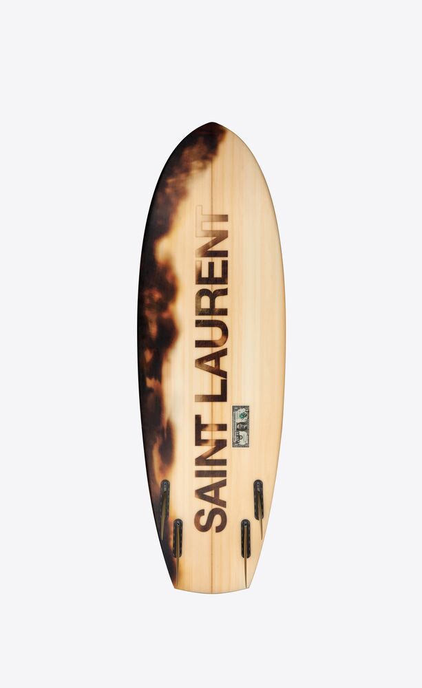 uwl saint laurent burnt wood effect surfboard