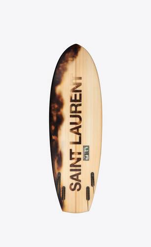 saint laurent burnt wood effect surfboard