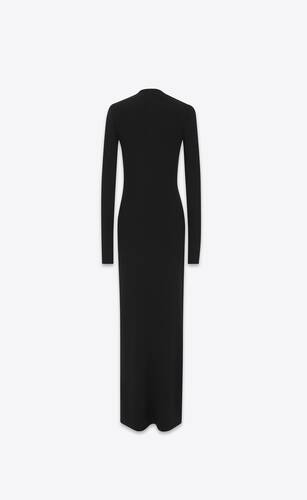 chanel black maxi dress