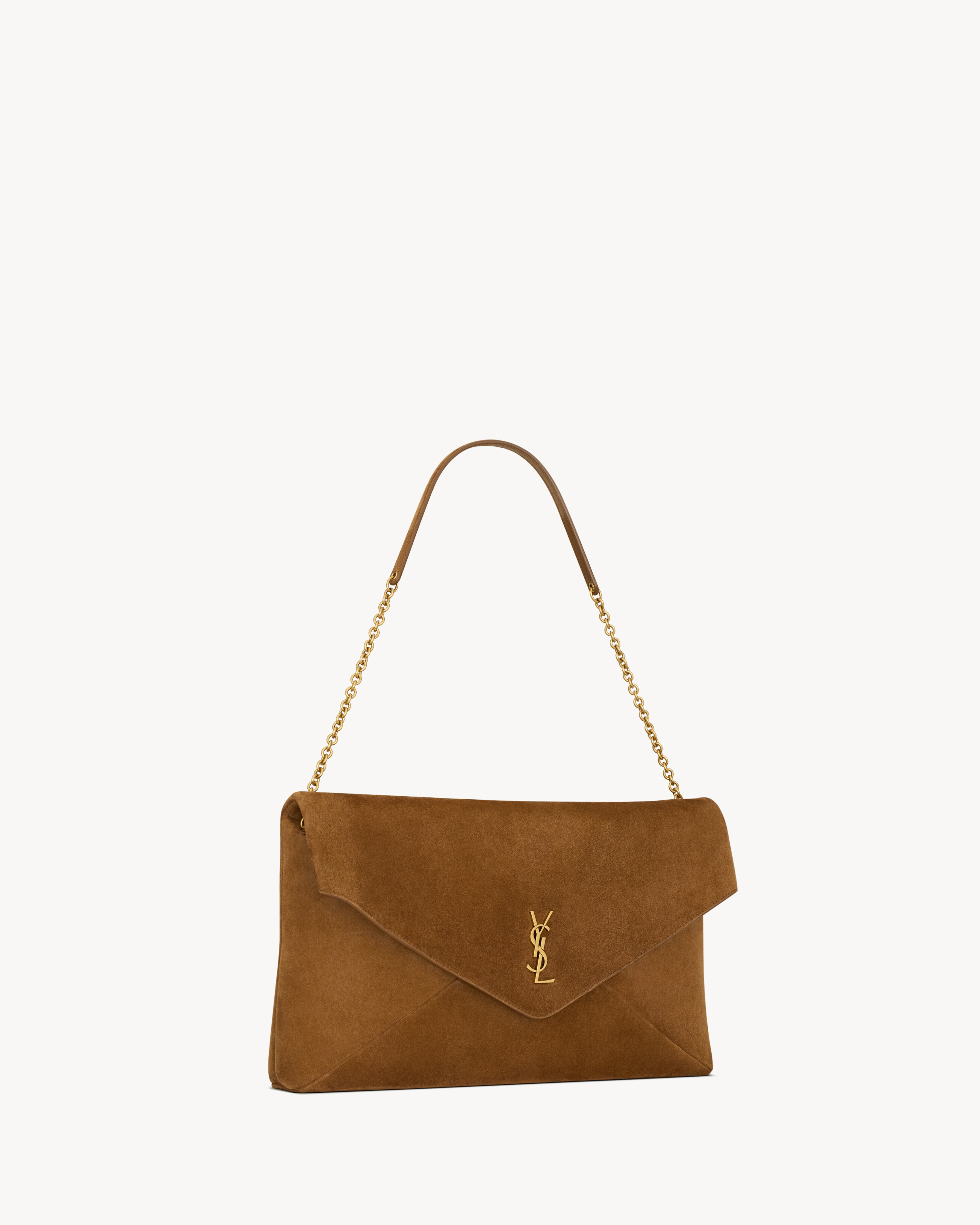 CASSANDRE XXL pouch on chain in suede