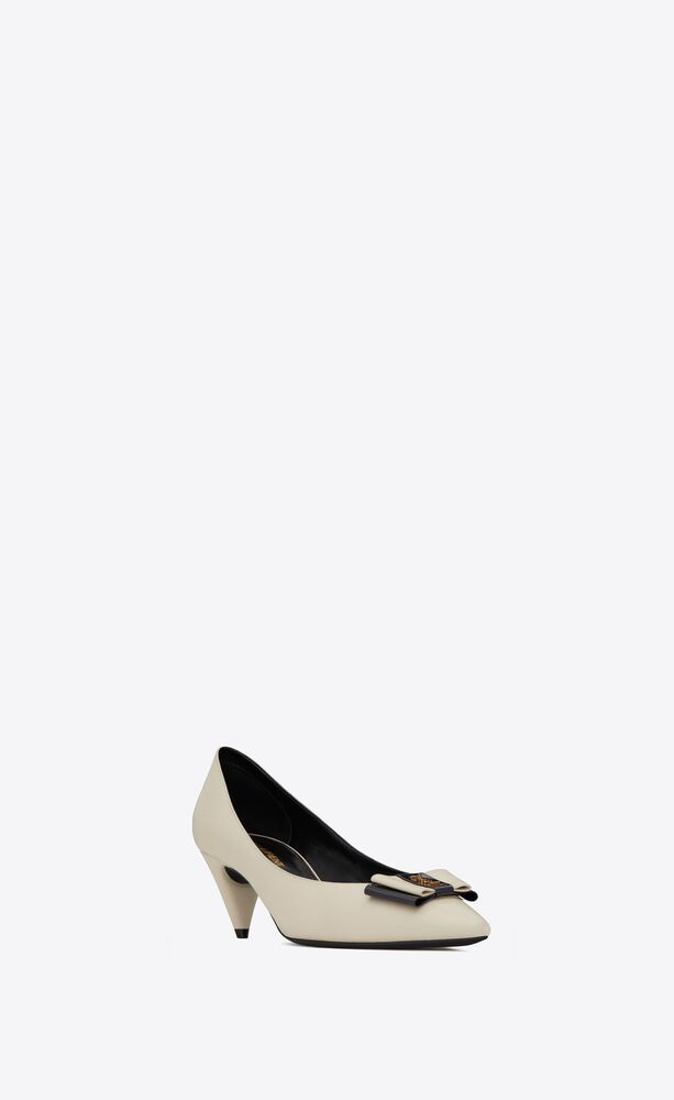 ANAÏS bow pumps in smooth leather | Saint Laurent | YSL.com