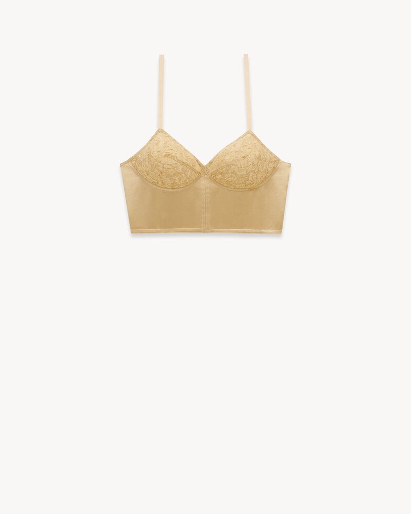 bra in cotton and silk satin