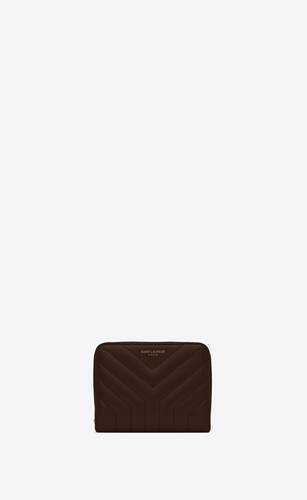 joan compact zip around wallet in y-quilted leather