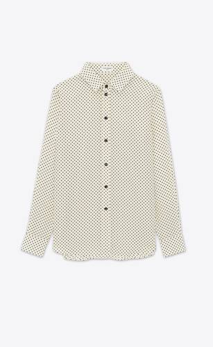 classic shirt in dotted crepe de chine