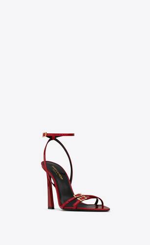 lila sandals in patent leather