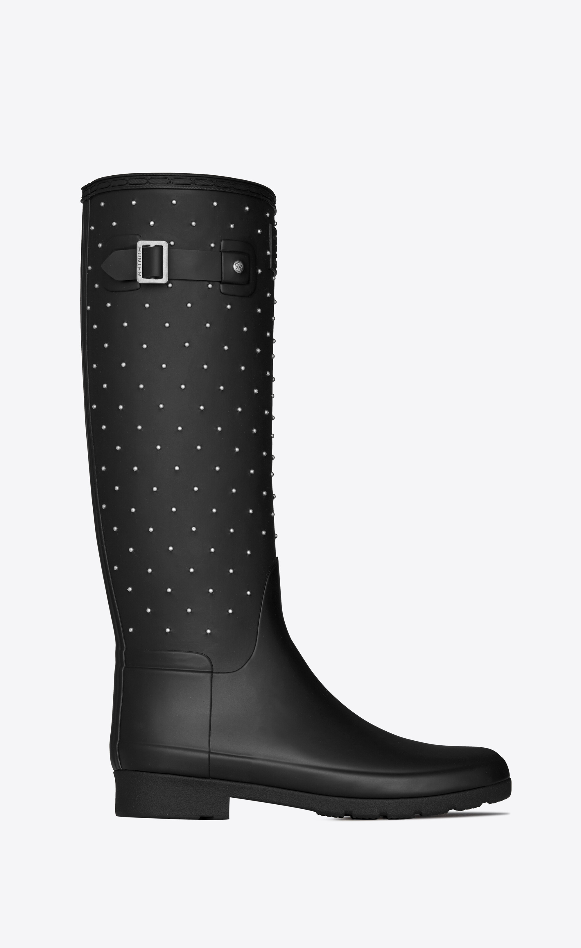 hunter high boots in rubber with studs