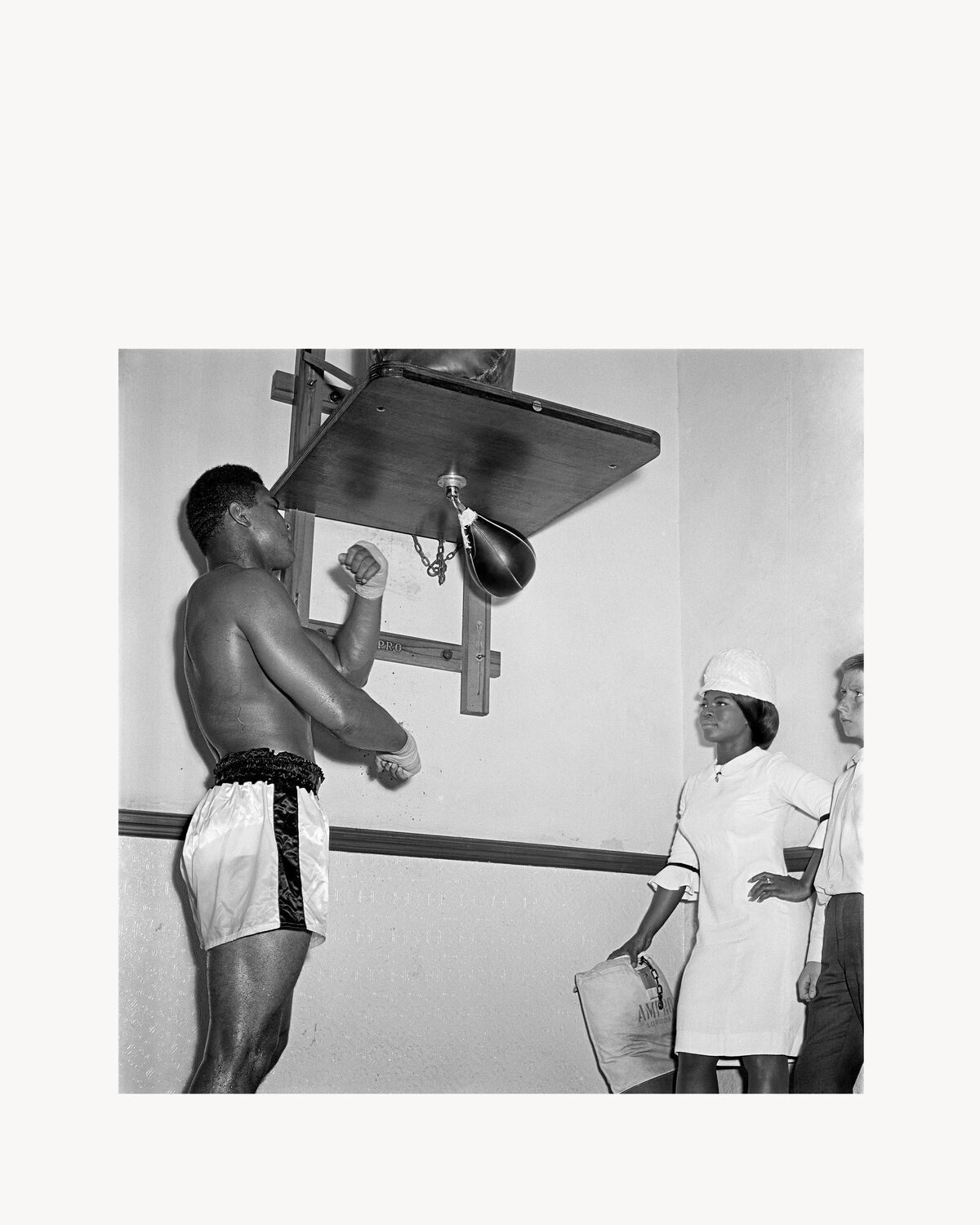 muhammad ali training for a fight at earls court #1, london, 1966