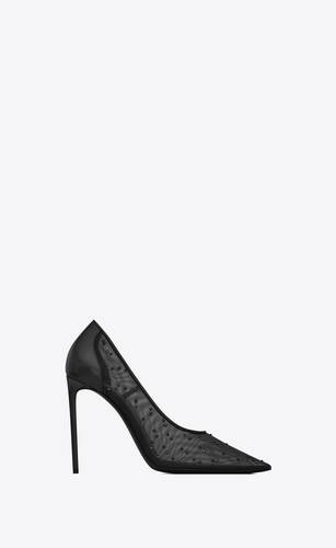 Opyum leather heels Saint Laurent Black size 38.5 EU in Leather - 39701060