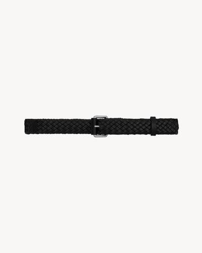 SAINT LAURENT ブラック ベルト　ウエスタン Saint Laurent - Black Leather Logo Belt | Mitchell Stores