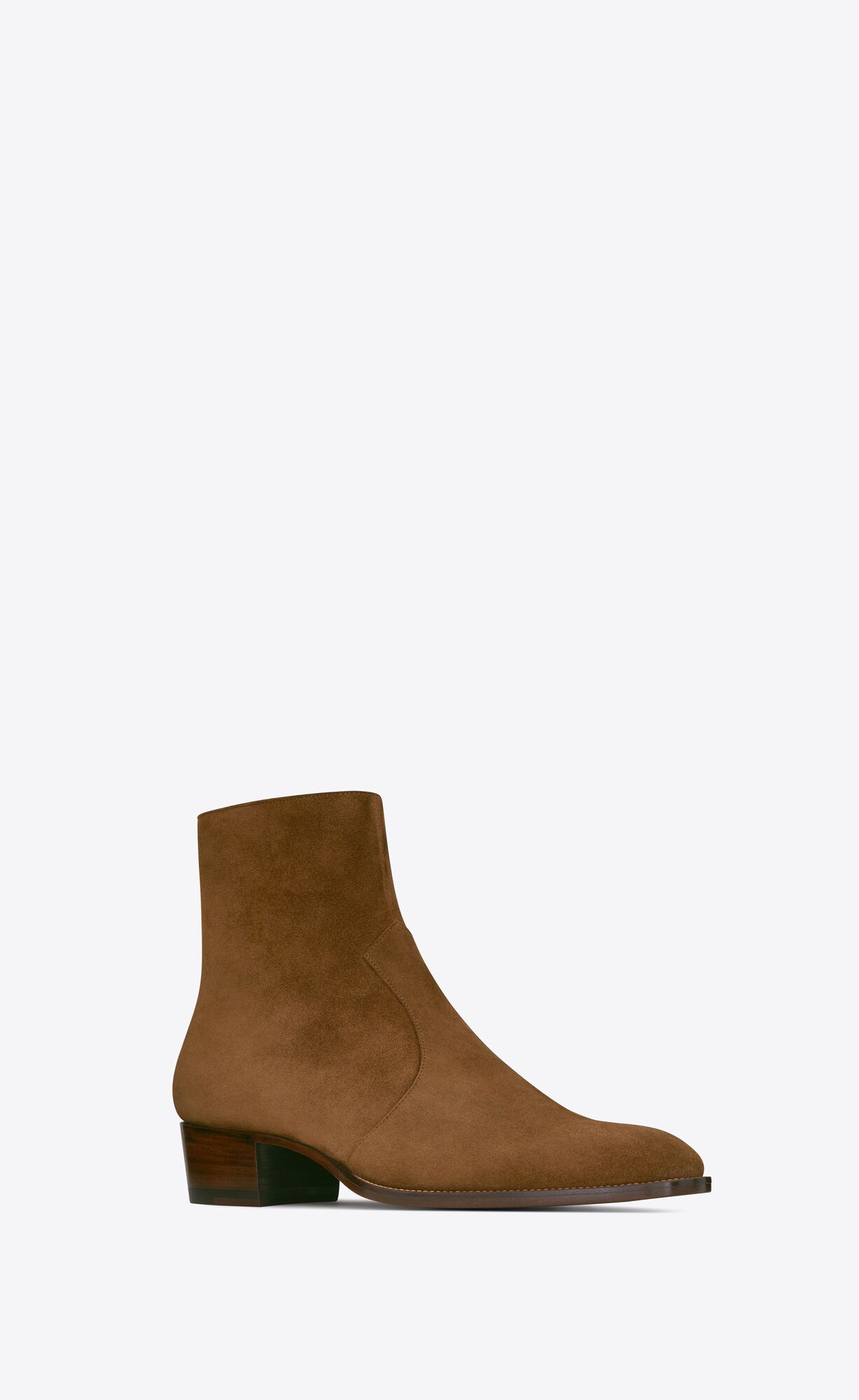 WYATT zipped boots in suede | Saint Laurent United States | YSL.com