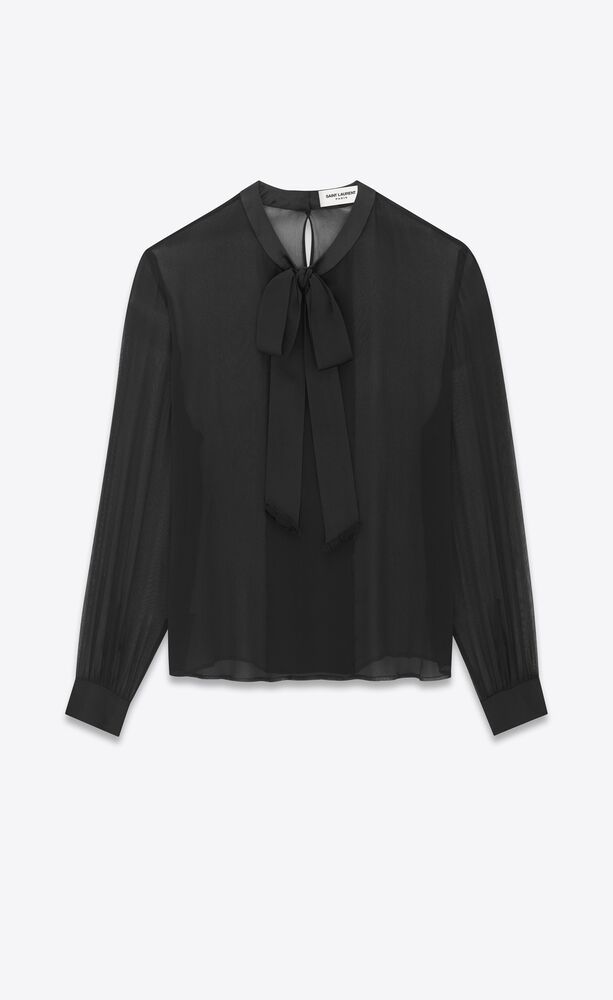 blouse in silk muslin crepe
