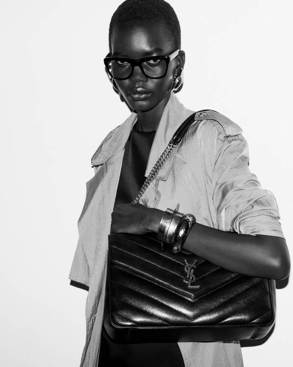 LOULOU Large in Matelassé Lambskin