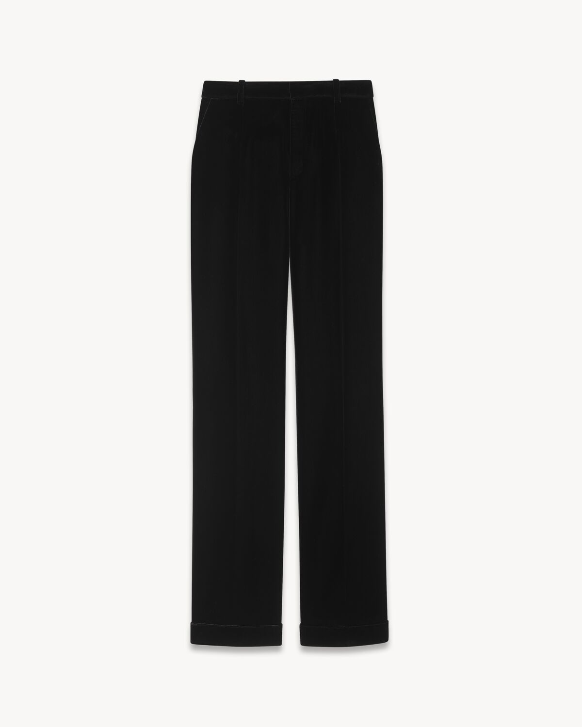 Tailored pants in velvet