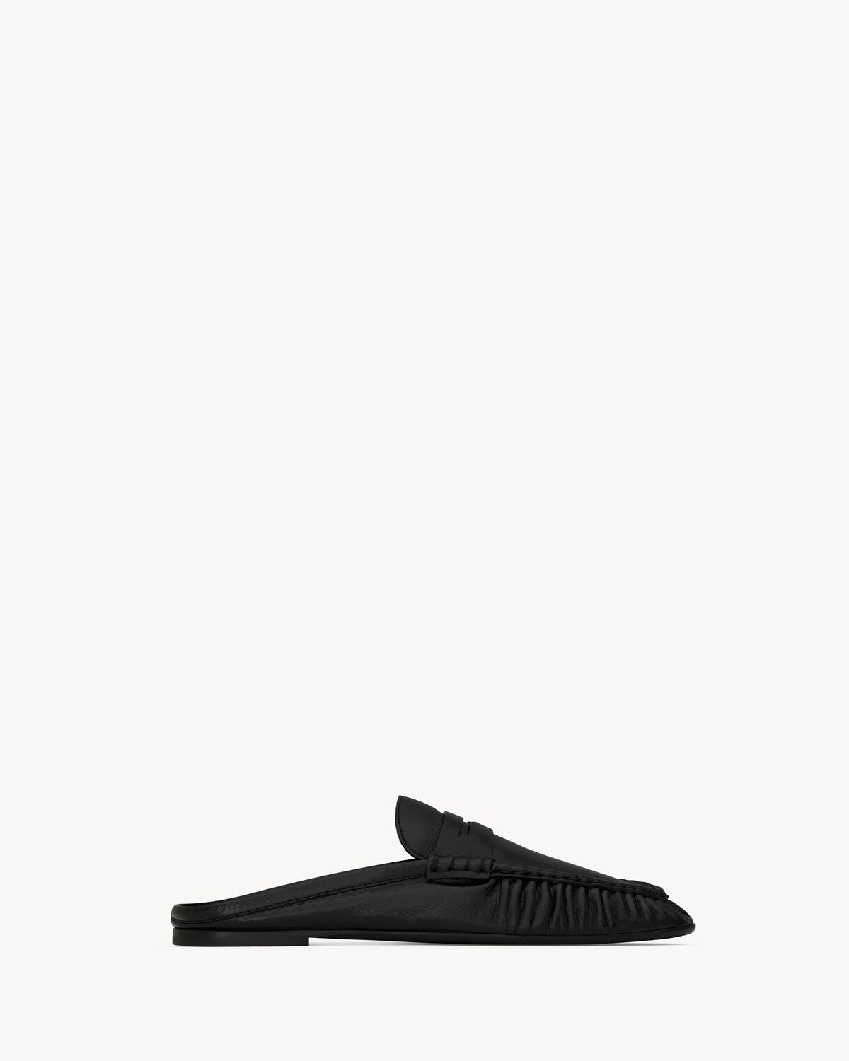 LE LOAFER mules en cuir lisse