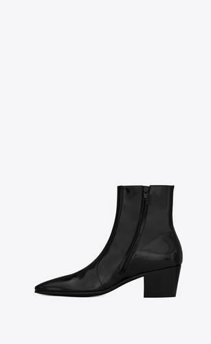 vassili zipped boots in glazed leather