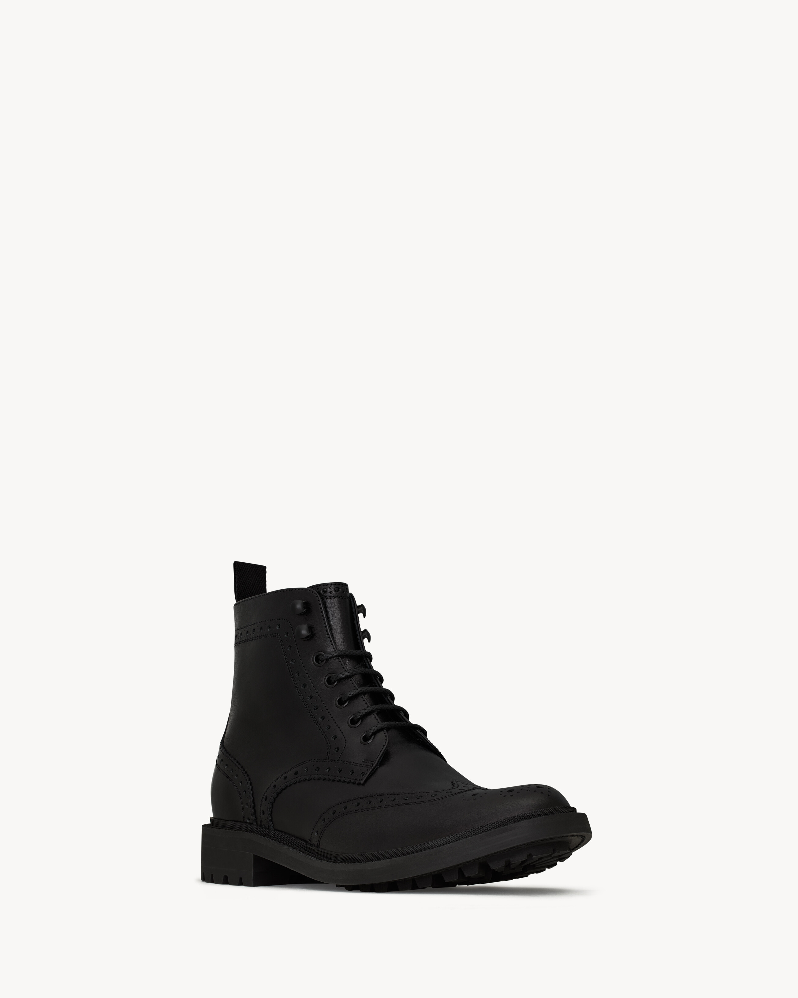 ANTOINE brogue boots in smooth leather