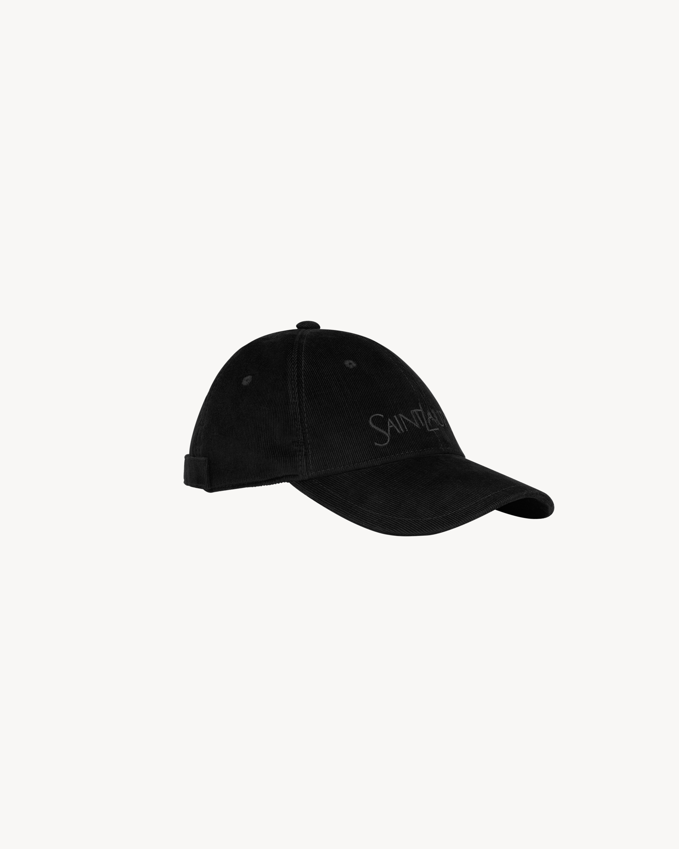 Casquette SAINT LAURENT en velours côtelé