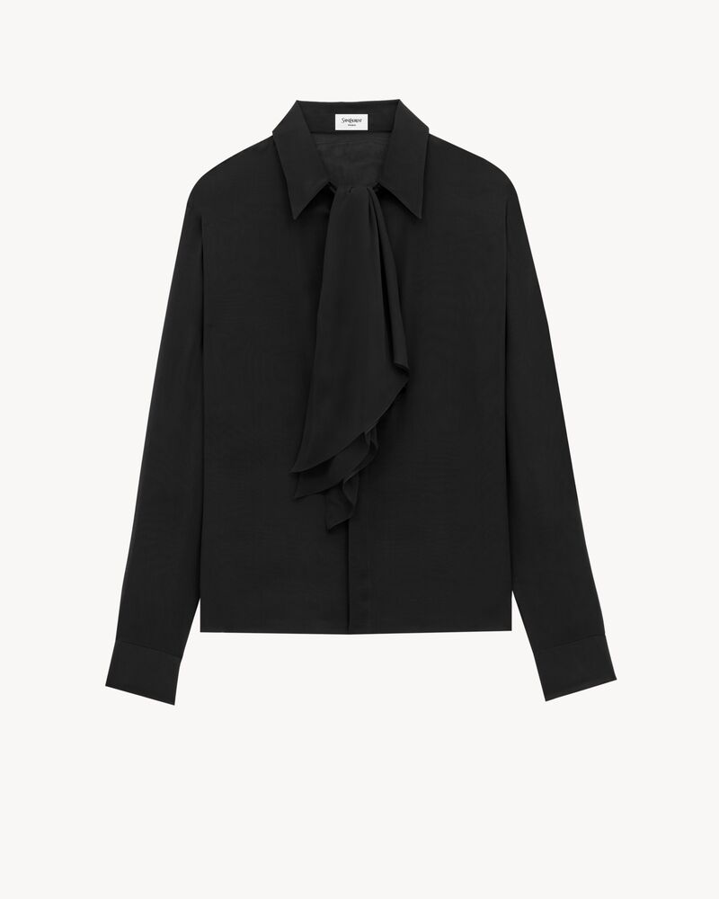 shirt in silk crepe muslin