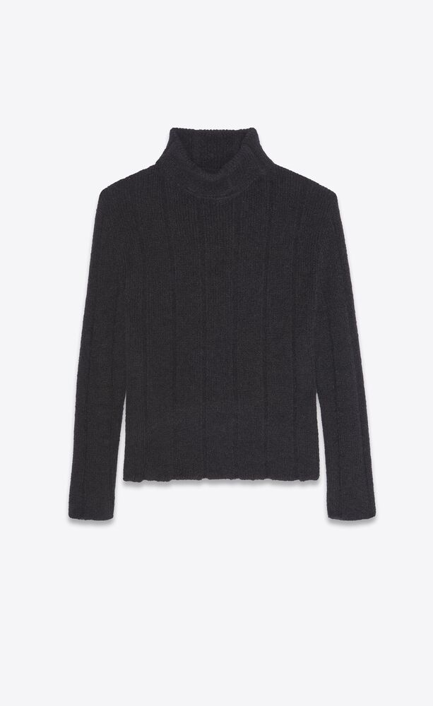 turtleneck sweater in ribbed knit