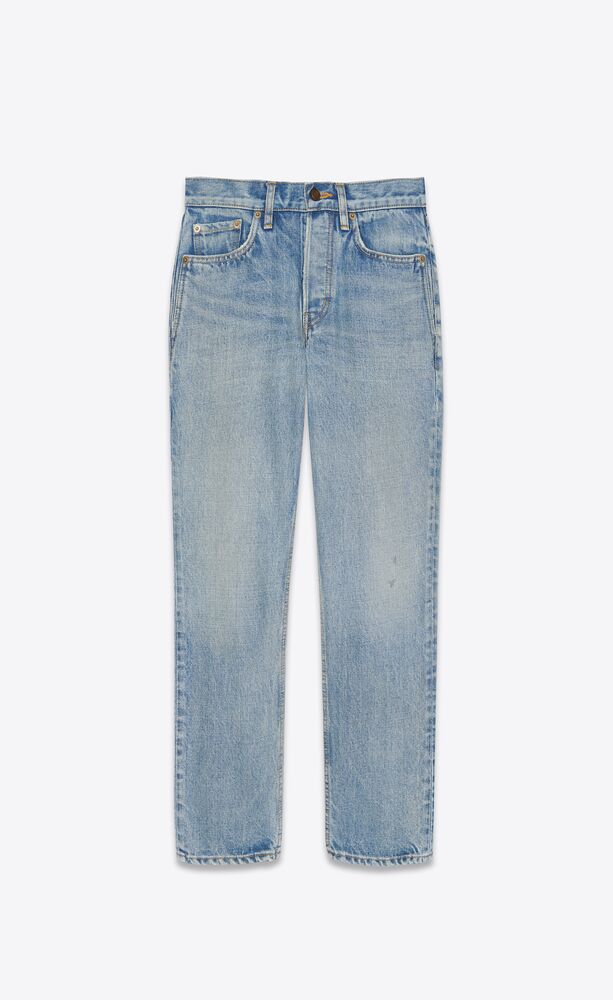 venice cropped jeans in dirty authentic blue denim
