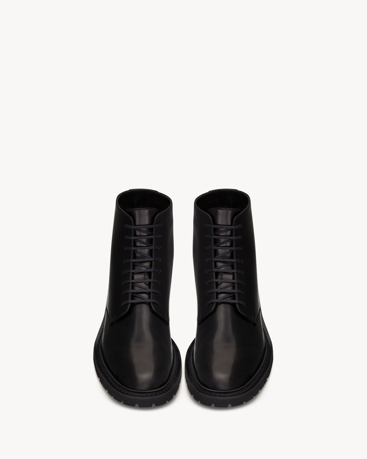 army boots in smooth leather