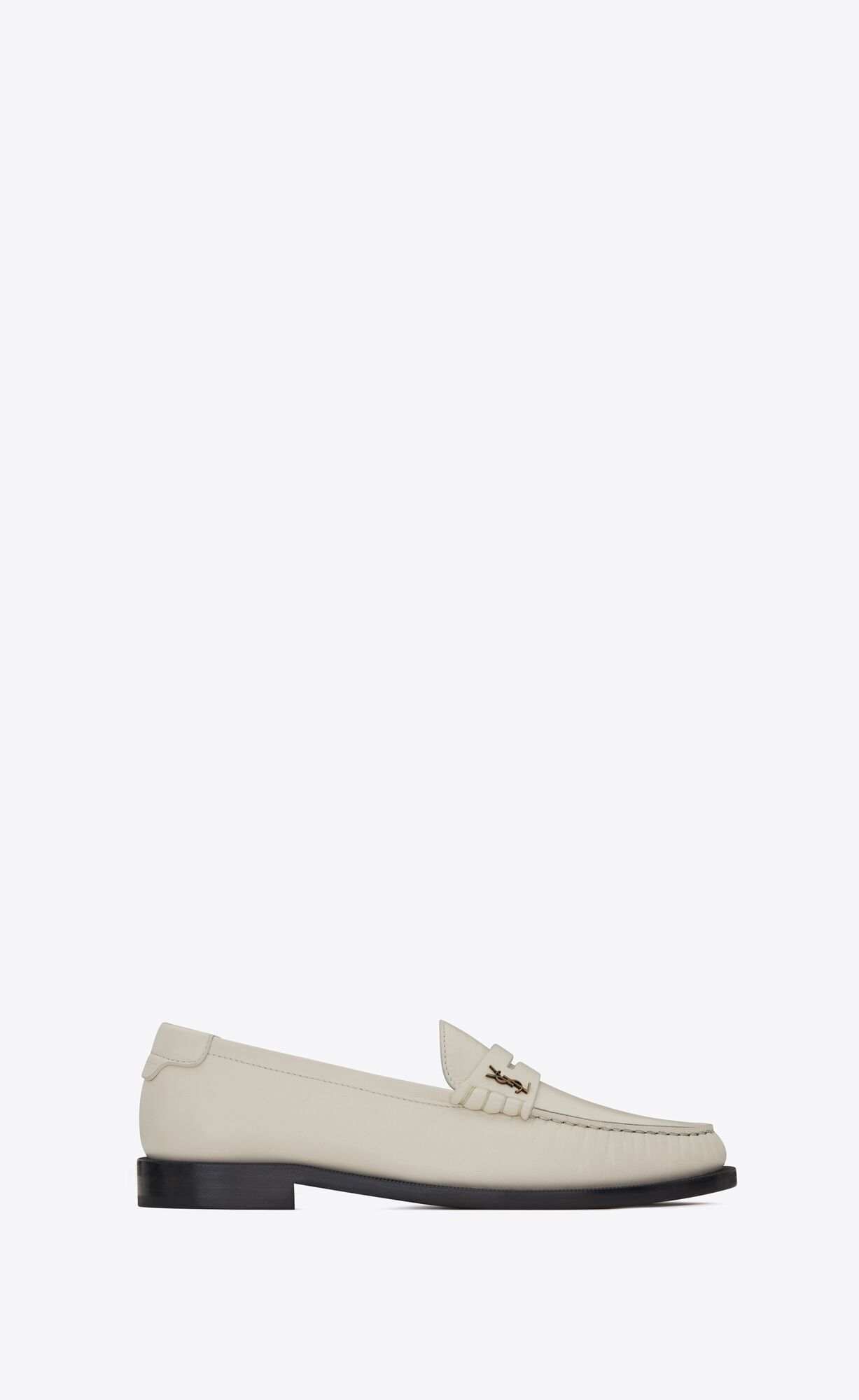 ysl white loafers