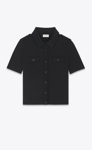 polo shirt in wool and cotton
