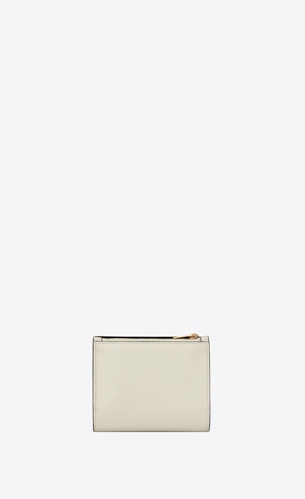 uptown compact wallet in shiny smooth leather