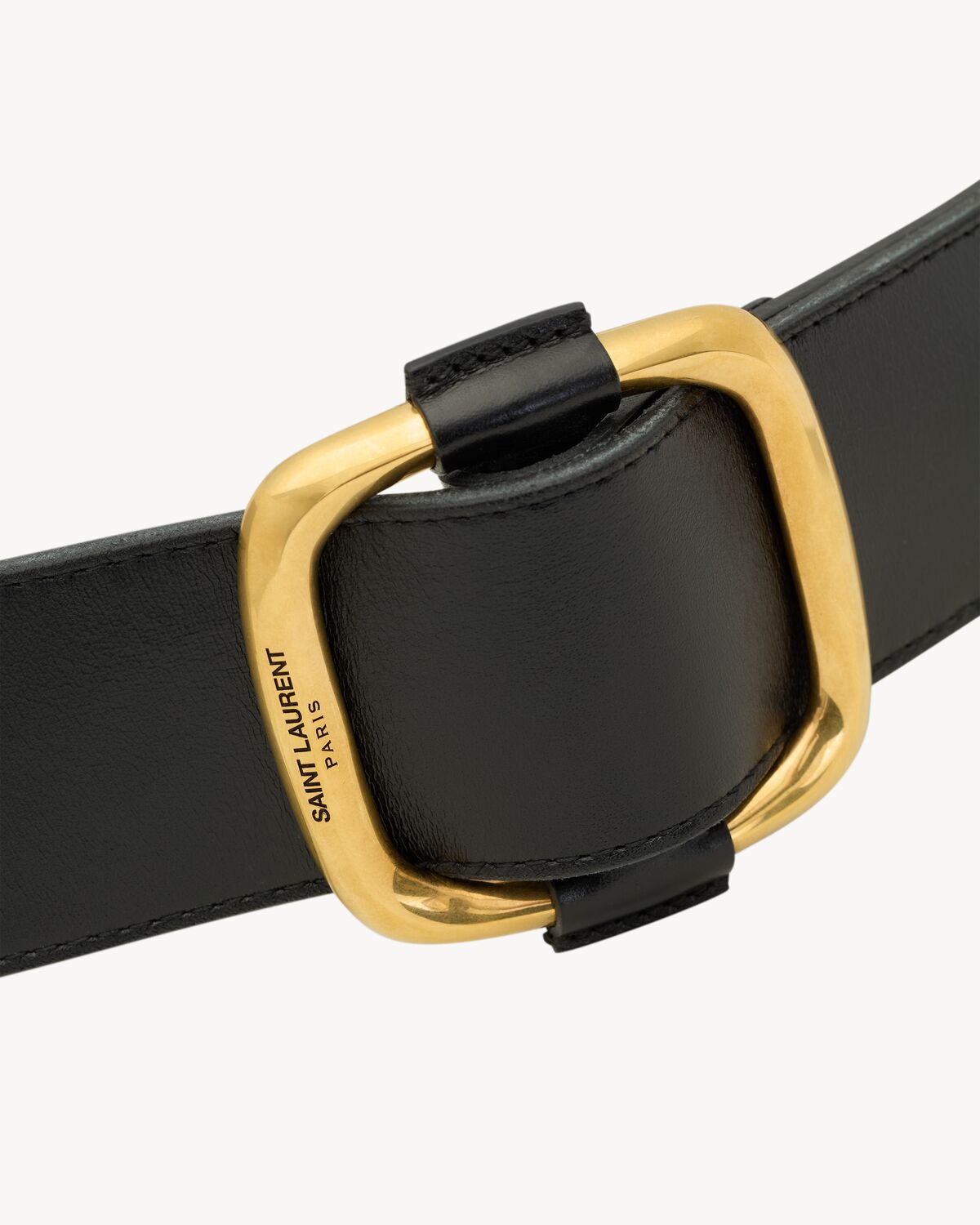 생로랑 가죽 오벌 와이드 벨트 776687AABQU1000