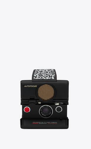 polaroid sx70 leopard instant camera