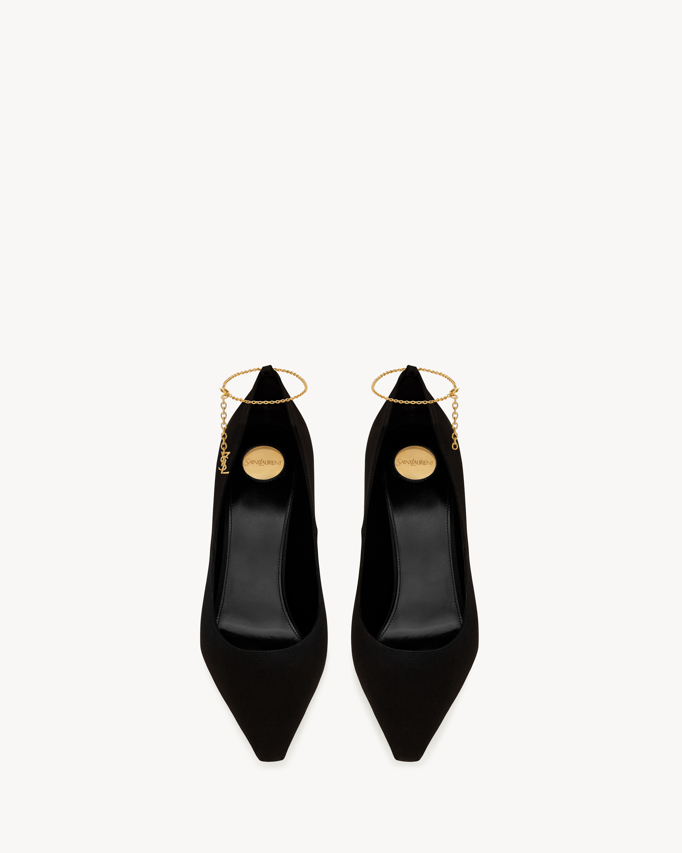 RÉGINE pumps in satin crepe