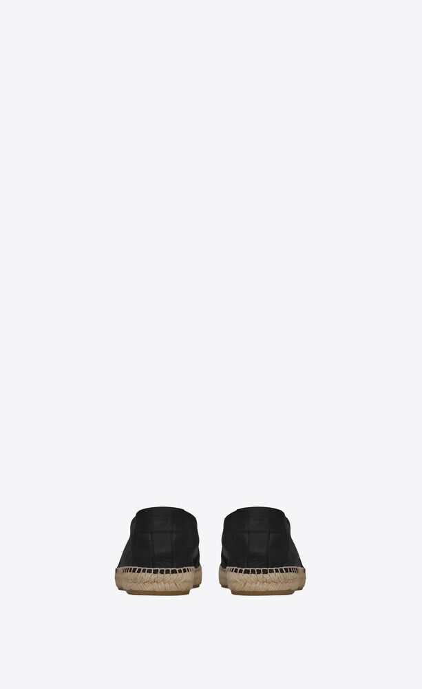 Saint Laurent espadrilles in black suede with YSL embroidered ref.718020 -  Joli Closet