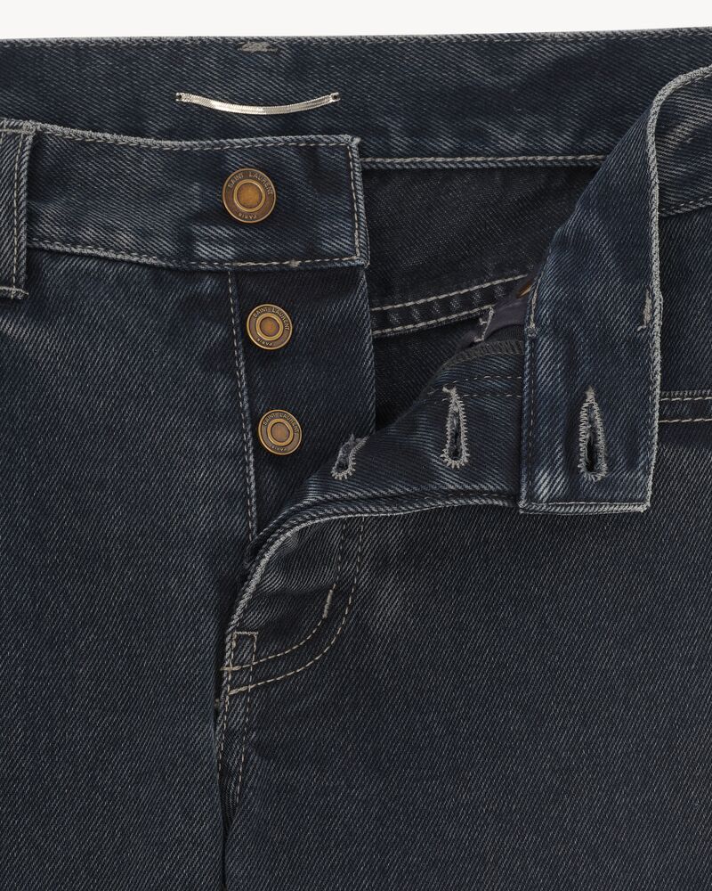 Slim-Fit Jeans in Dark Blue Black denim