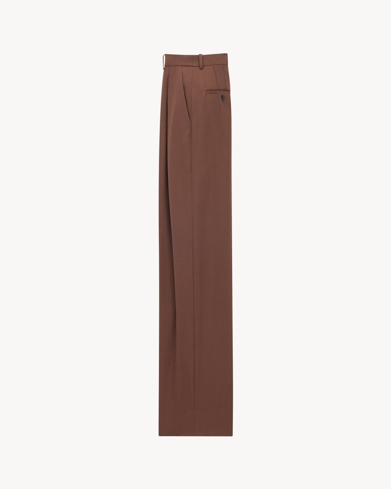 wide-leg pants in wool gabardine