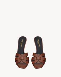 SL TRIBUTE MULES WHITE CALFSKIN