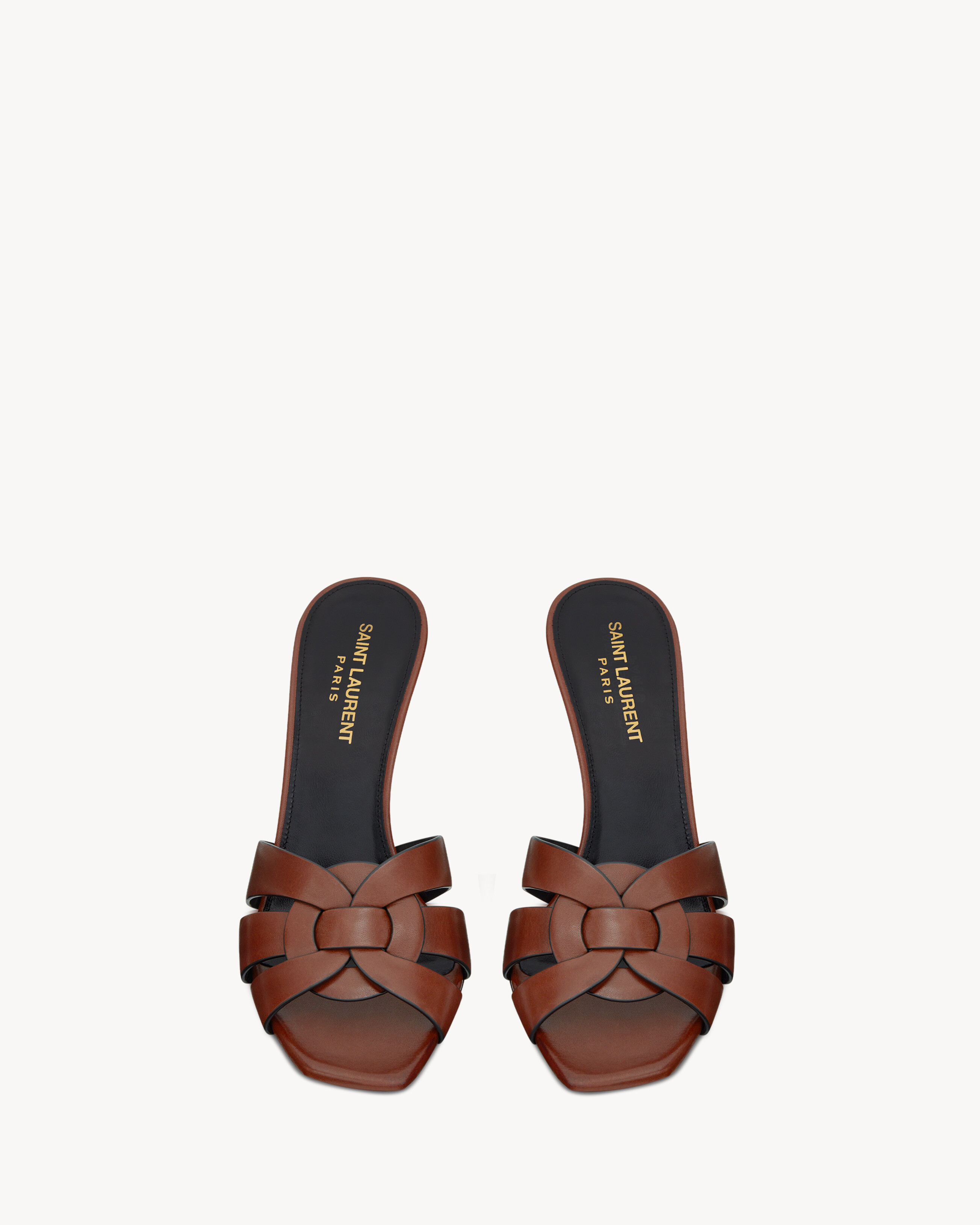 Mule TRIBUTE con tacco in pelle liscia