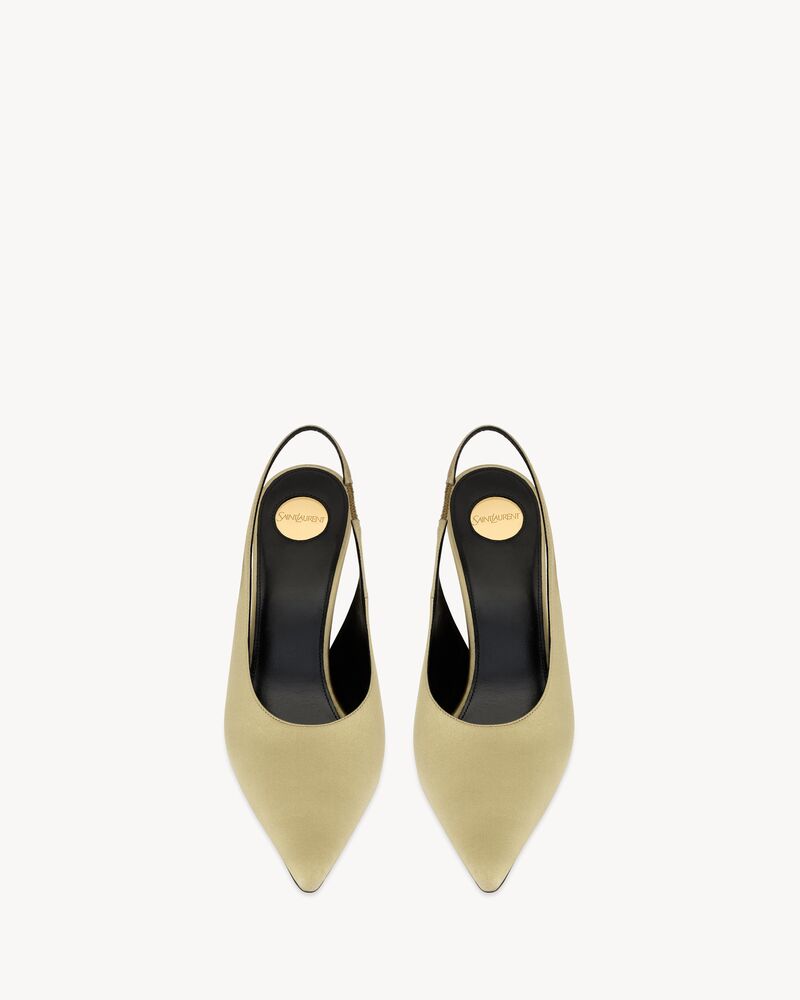 L'ENTRACTE Slingback-Pumps aus Satin-Crêpe