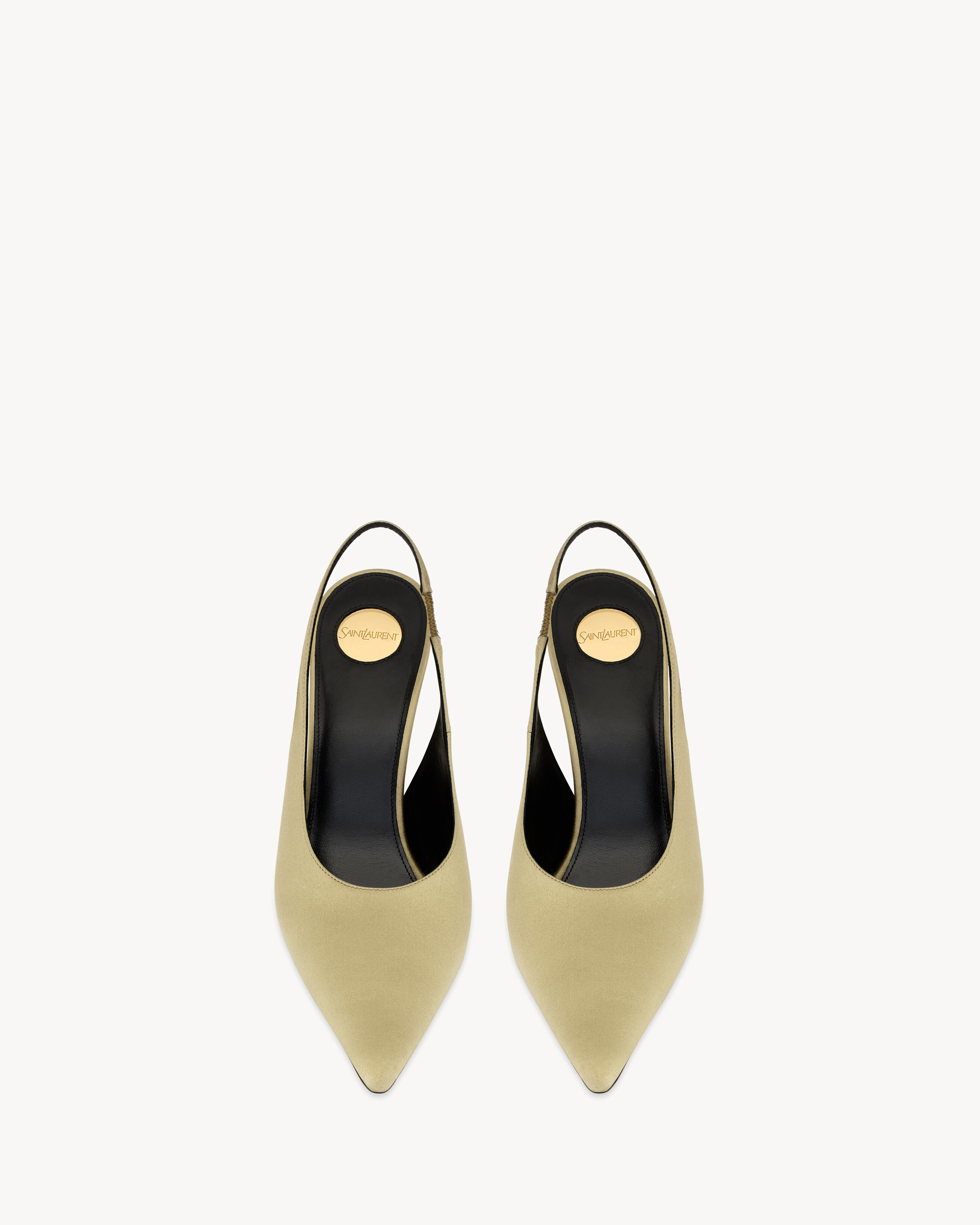 L'ENTRACTE slingback pumps in satin crepe