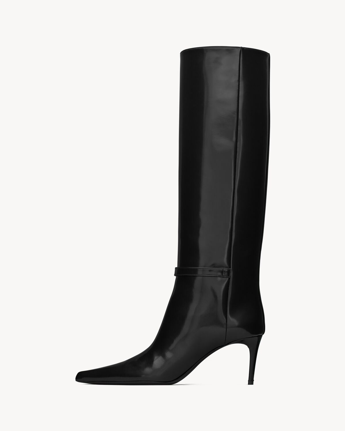 생로랑 글레이즈드 가죽 리 부츠 763210AAAZY1000