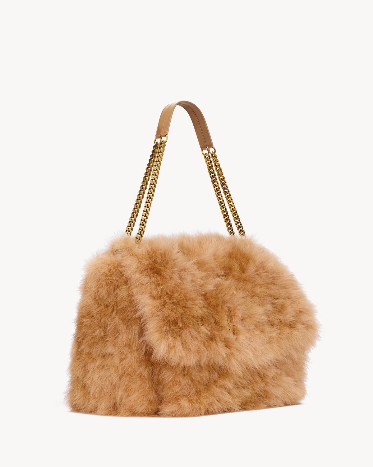 생로랑 깃털 소재의 오버사이즈 니키 숄더백 801627FAD0F6933