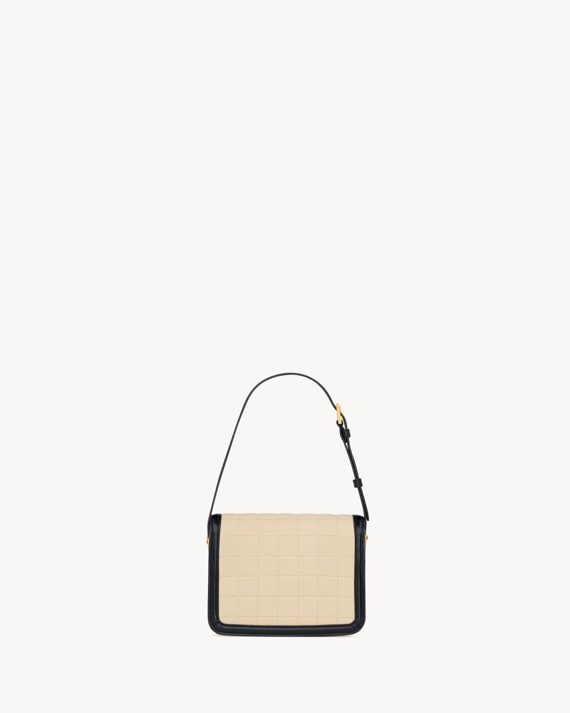 Solferino small in quilted nubuck suede and brushed leather