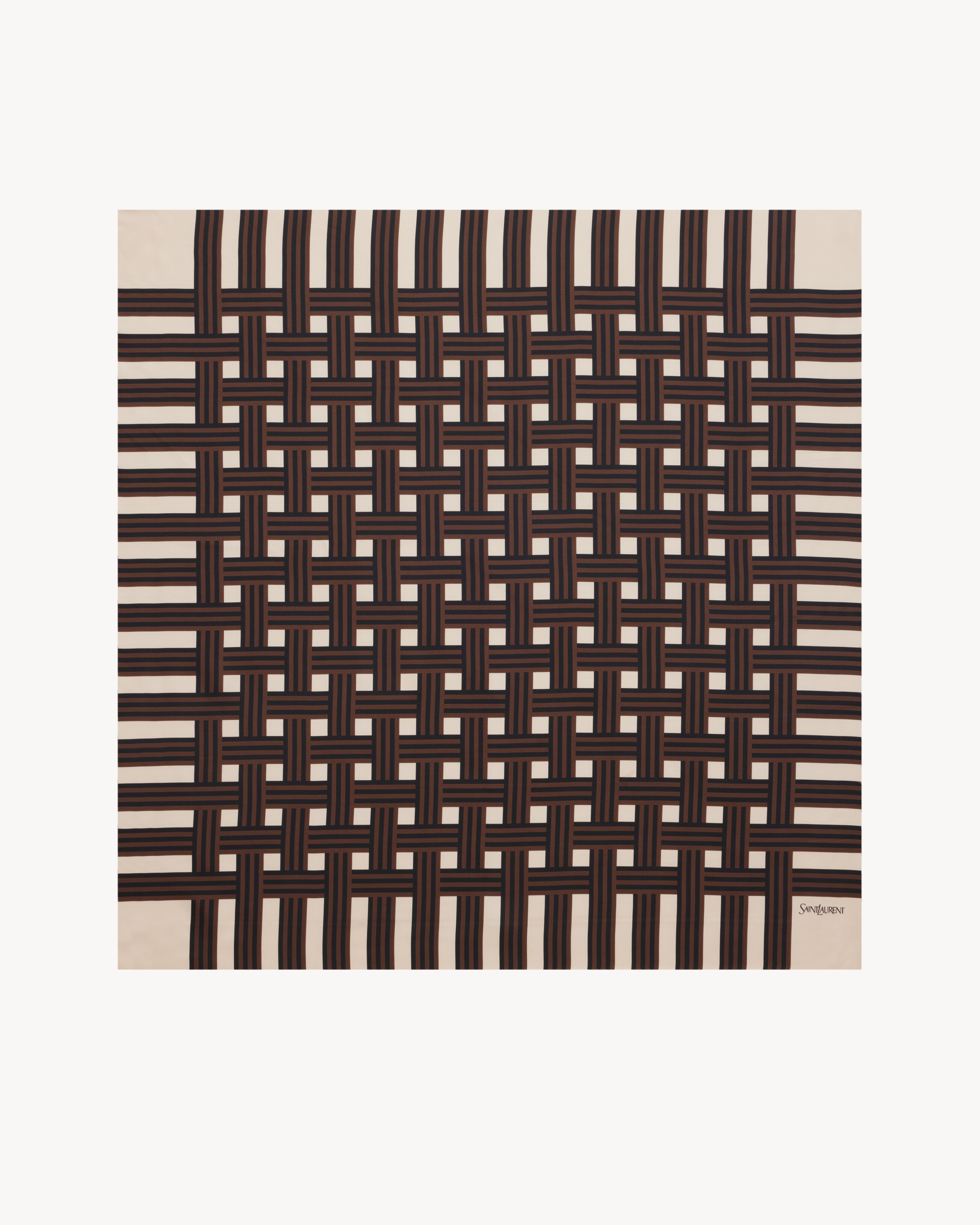square scarf in weave silk twill