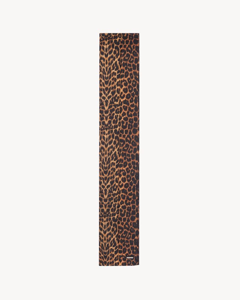 saint laurent leopard scarf